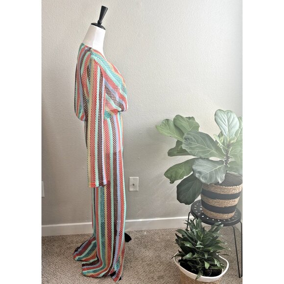 LULI FAMA La Gloria Cubana Swim Dress Maxi Coverup Women's Sz M  Resort Wear NWT - Picture 8 of 16